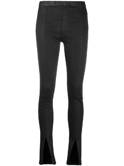 Shop Rick Owens Drkshdw High-rise Front Slit Trousers In Black