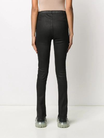 Shop Rick Owens Drkshdw High-rise Front Slit Trousers In Black