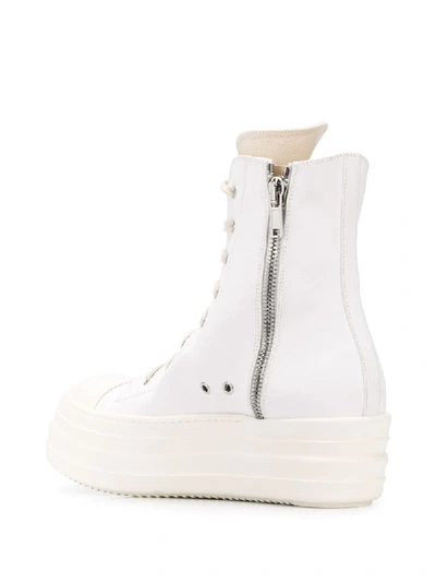 Shop Rick Owens Drkshdw Side-zip Sneaker-boots In White