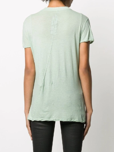 Shop Rick Owens Drkshdw Distressed Crease Effect T-shirt In Green