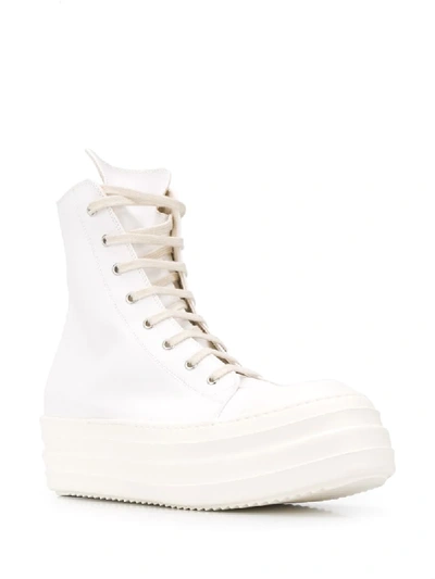 Shop Rick Owens Drkshdw Side-zip Sneaker-boots In White