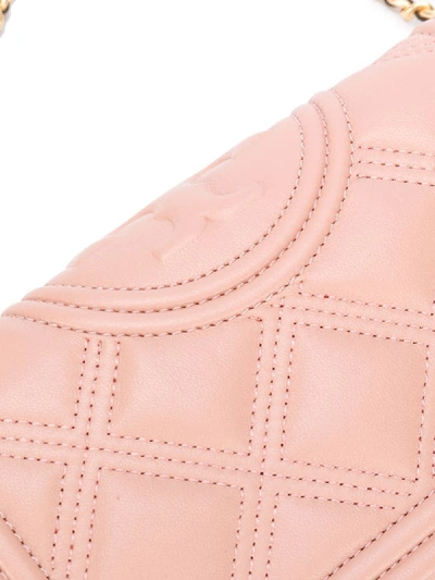 Shop Tory Burch Fleming Soft Wallet Crossbody Bag In Pink