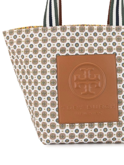 Shop Tory Burch Printed Canvas Tote Bag In Multicolour