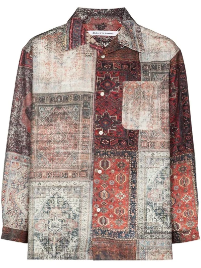 Shop Children Of The Discordance Personal Patchwork Shirt In Brown