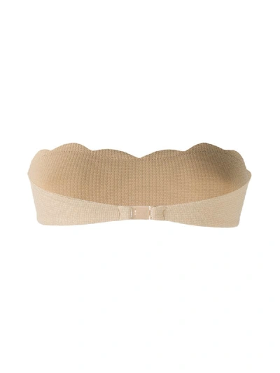 Shop Marysia Santa Monica Bikini Top In Neutrals