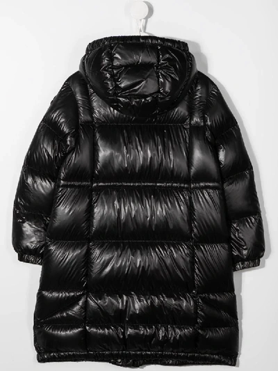 Shop Moncler Hooded Padded Coat In Black