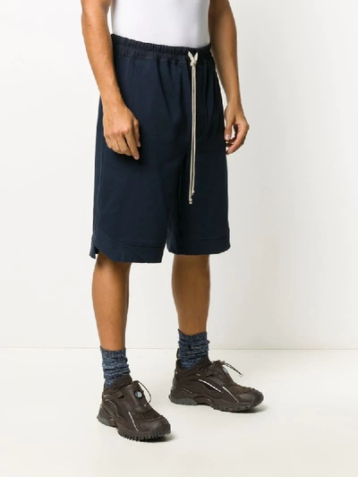 Shop Rick Owens Performa Track Shorts In Blue