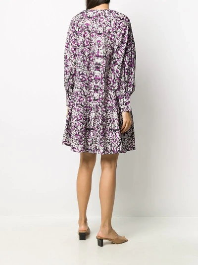 Shop Sea Geometric Print Shirt Dress In Purple