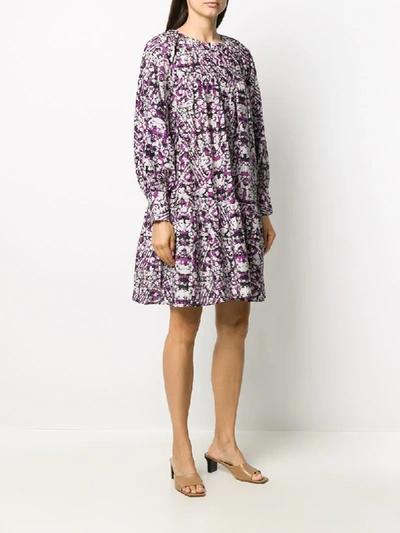 Shop Sea Geometric Print Shirt Dress In Purple