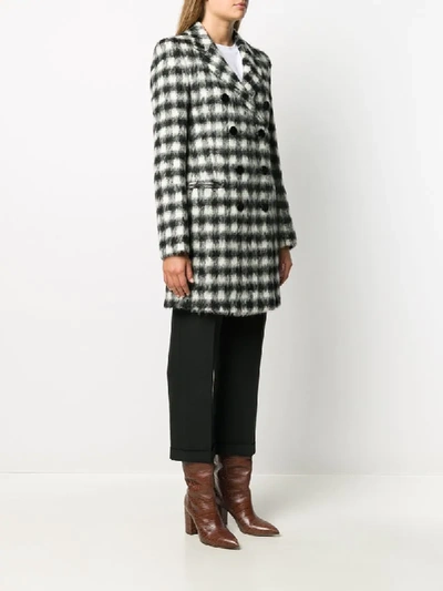 Shop Redemption Gingham Check-print Midi Coat In Black