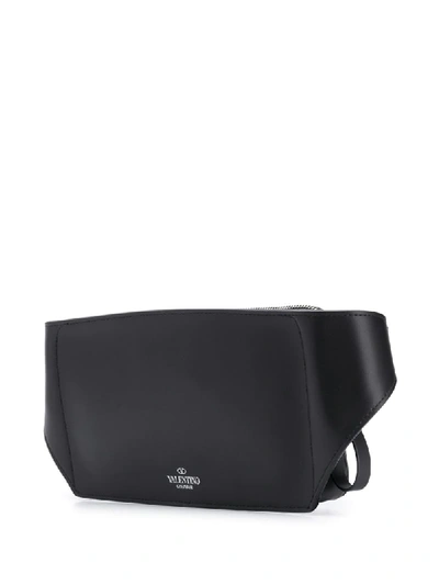 Shop Valentino Vltn Belt Bag In Black