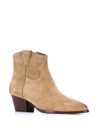 Shop Ash Houston Suede Ankle Boots In Neutrals