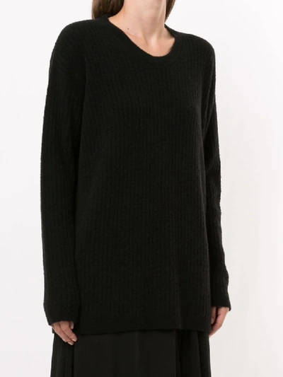 Uma Wang Ribbed Jumper In Black