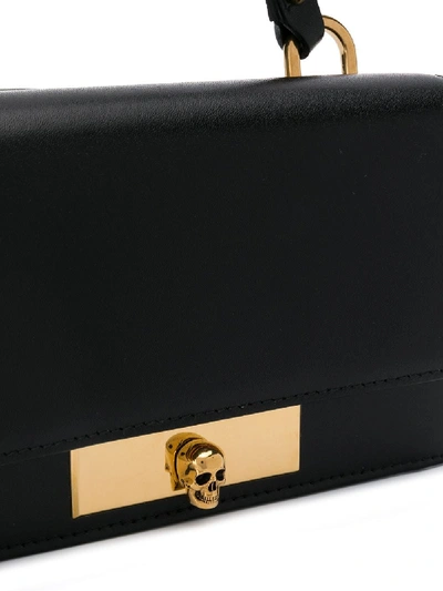 Shop Alexander Mcqueen Skull Lock Leather Bag In Black