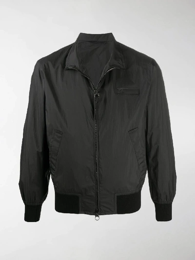 Shop Ferragamo Blouson Bomber Jacket In Black