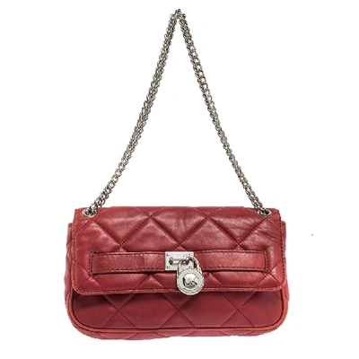 Pre-owned Michael Kors Michael  Red Leather Shoulder Bag