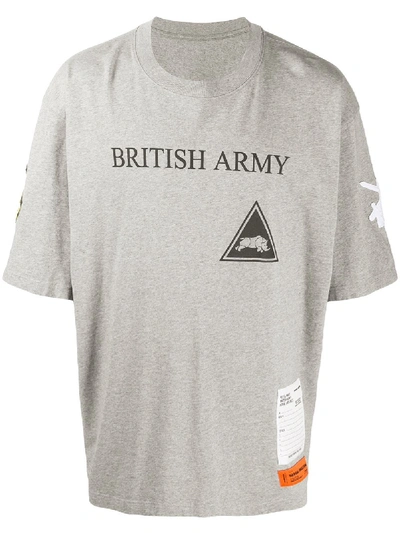 Shop Heron Preston British Army Cotton T-shirt In Grey