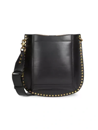 Shop Isabel Marant Oskan Studded Leather Hobo Bag In Black