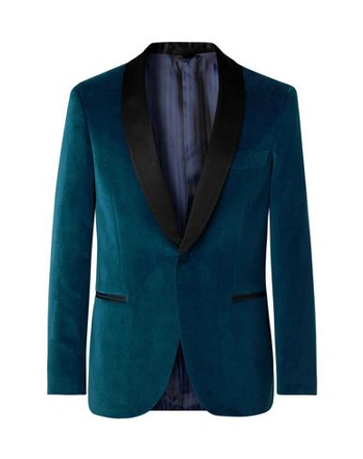 Shop Mp Massimo Piombo Suit Jackets In Deep Jade