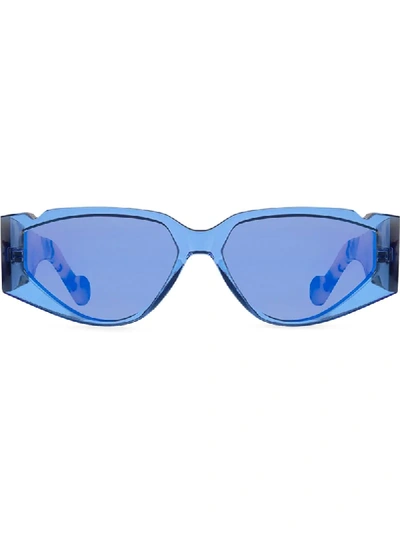 Shop Fenty Off Record Sunglasses In Blue