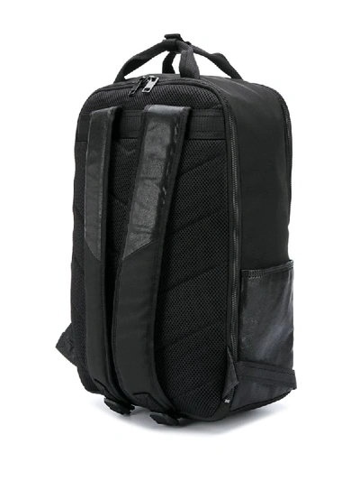 Shop Diesel Rectangular Logo Backpack In Black