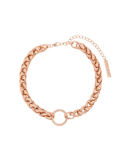 Shop Frame Chain Rose Gold-tone Glasses Chain In Pink