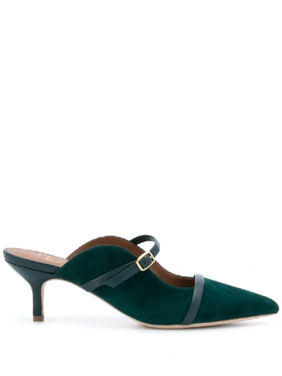 Shop Malone Souliers Pointed Toe Mules In Green