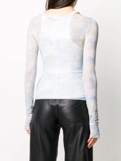 Shop Off-white Oberteil Mit Print In Blue