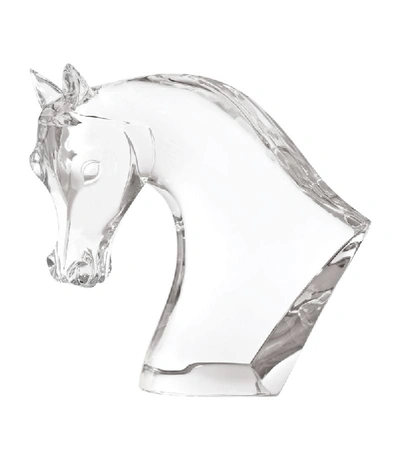 Shop Lalique Crystal Horse Head Sculpture In White