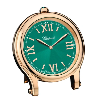 Shop Chopard Stainless Steel Happy Sport Table Clock In Green