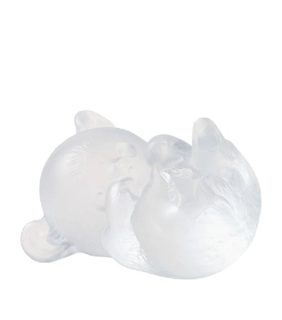 Shop Lalique Meng-meng Panda Sculpture In Clear