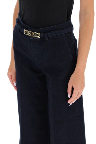 Shop Pinko Peggy Culotte Jeans In Blue