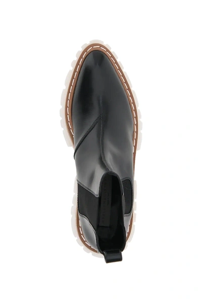 Shop Stella Mccartney Emilie Chelsea Boots In Black/brown/white