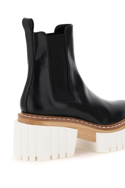 Shop Stella Mccartney Emilie Chelsea Boots In Black/brown/white