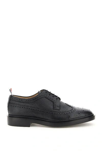 Shop Thom Browne Longwing Brogue Shoes In Black