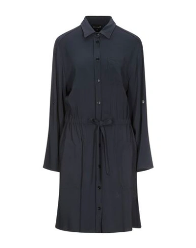 Shop Emporio Armani Midi Dresses In Dark Blue