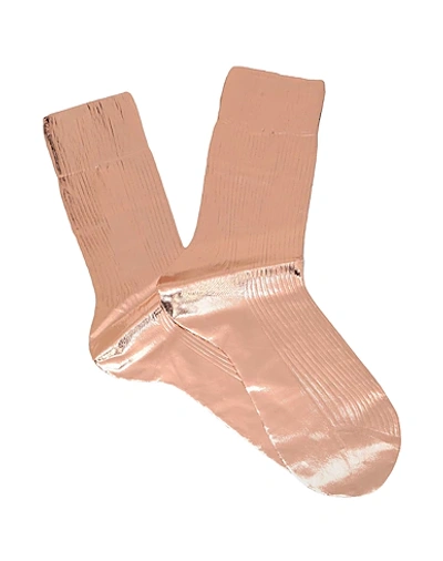 Shop Maria La Rosa Short Socks In Pastel Pink