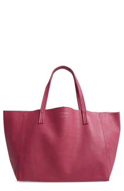 Shop Kurt Geiger Violet Leather Tote In Medium Purple