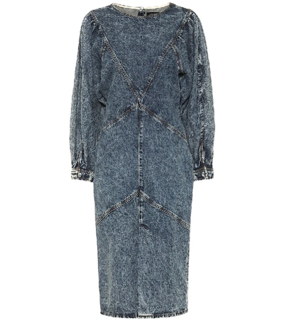 Shop Isabel Marant Udrea Denim Midi Dress In Blue