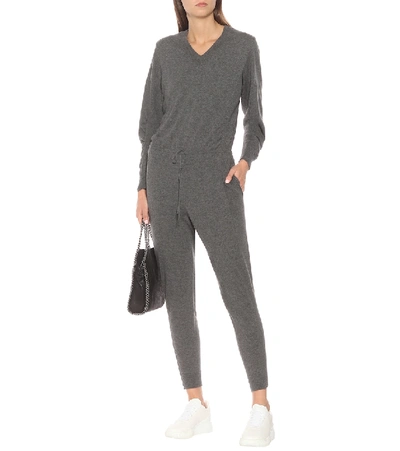 Shop Stella Mccartney Wool Jumpsuit In Grey