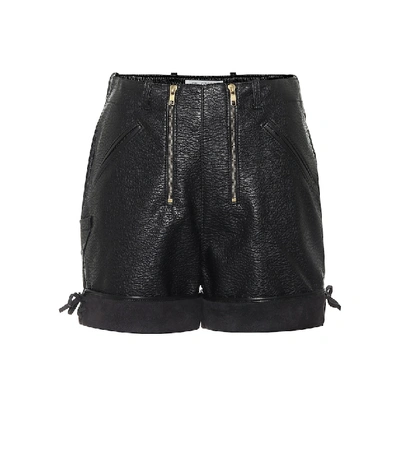 Shop Philosophy Di Lorenzo Serafini Faux Leather Shorts In Black