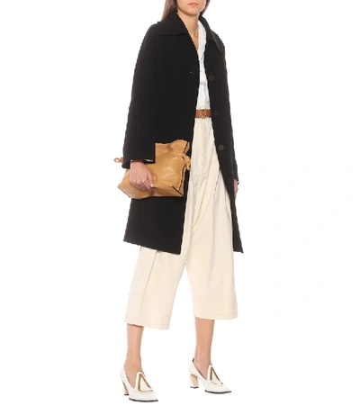 Shop Loewe Wool And Cashmere Coat In Black