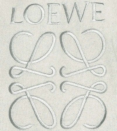 Shop Loewe Anagram Reversible Cotton Hoodie In Grey