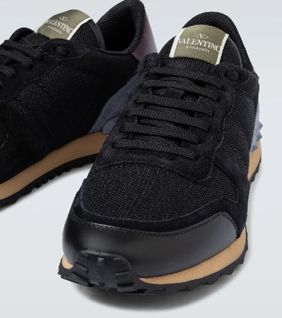 Shop Valentino Rockrunner Sneakers In Black