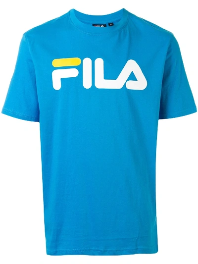 Shop Fila Logo Print T-shirt In Blue