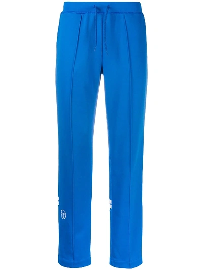 Shop Sergio Tacchini Stripe-detail Track Pants In Blue