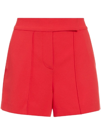 Shop Alice And Olivia Dylan Shorts In Red