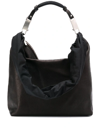 Shop Rick Owens Zipped Leather Tote Bag In Black