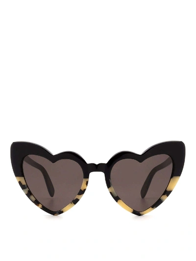 Shop Saint Laurent New Wave Sl 181 Lou Lou Sunglasses In Black