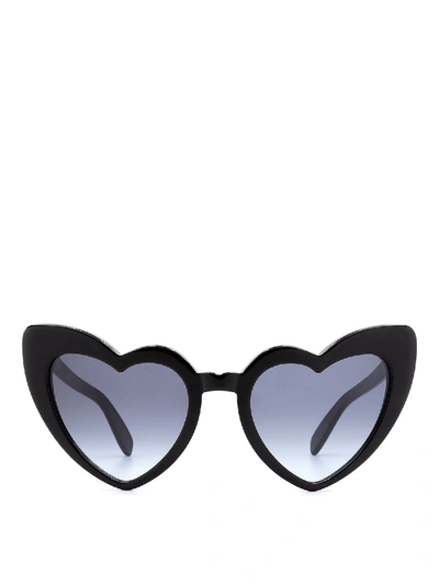 Shop Saint Laurent New Wave Sl 181 Lou Lou Sunglasses In Black